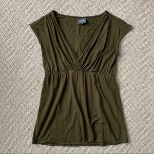 Olive green nursing shirt